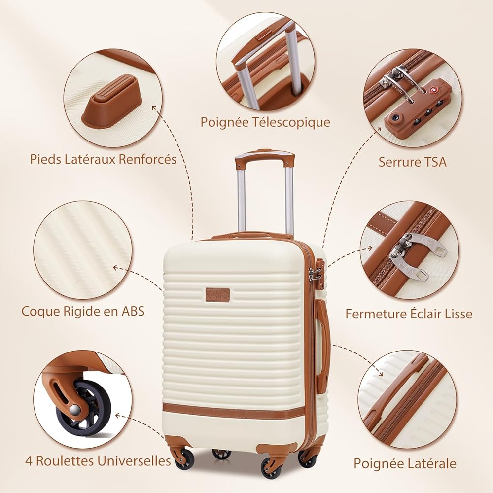 MALETA BEIGE PARA VIAJAR
