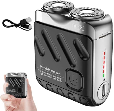 Mini afeitadora eléctrica portátil de dos hojas