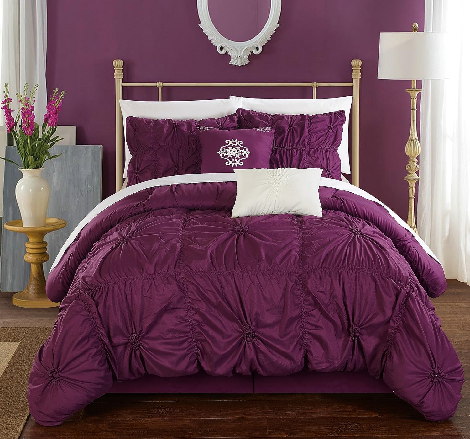 JUEGO DE SABANAS MORADO 